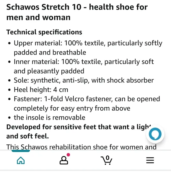 New Schawos Comfort Shoe Black Orthopedic Stretch Diabetic Shoe Size 11.5