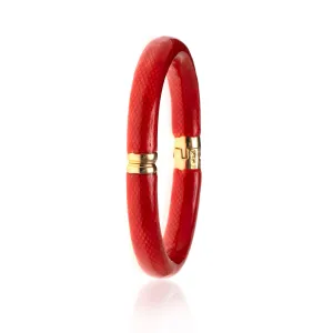 NEW Snakeskin Blood Orange Bangle Bracelet