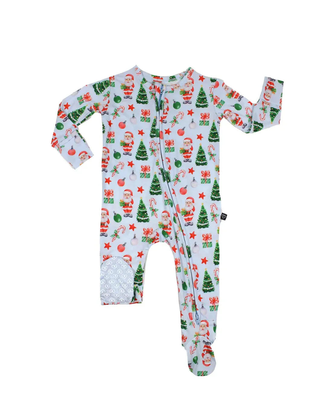 Nick Santa Bamboo Zippered Footie