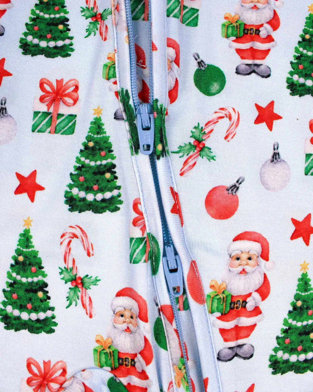 Nick Santa Bamboo Zippered Footie