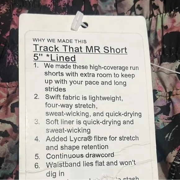 NWT Track That Mid-Rise Lined Short 5&quot; Size 2