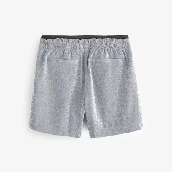 NWT New ATHLETA Echo Shorts Black Silver Athletic 8