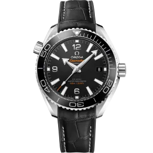 Omega Seamaster Planet Ocean 600M 39.5mm steel on leather strap with rubber lining
