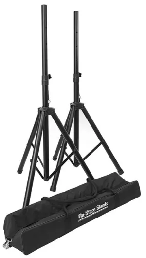 On Stage Compact Speaker Stand Pack with Pair of Speaker Stands & Carry Bag