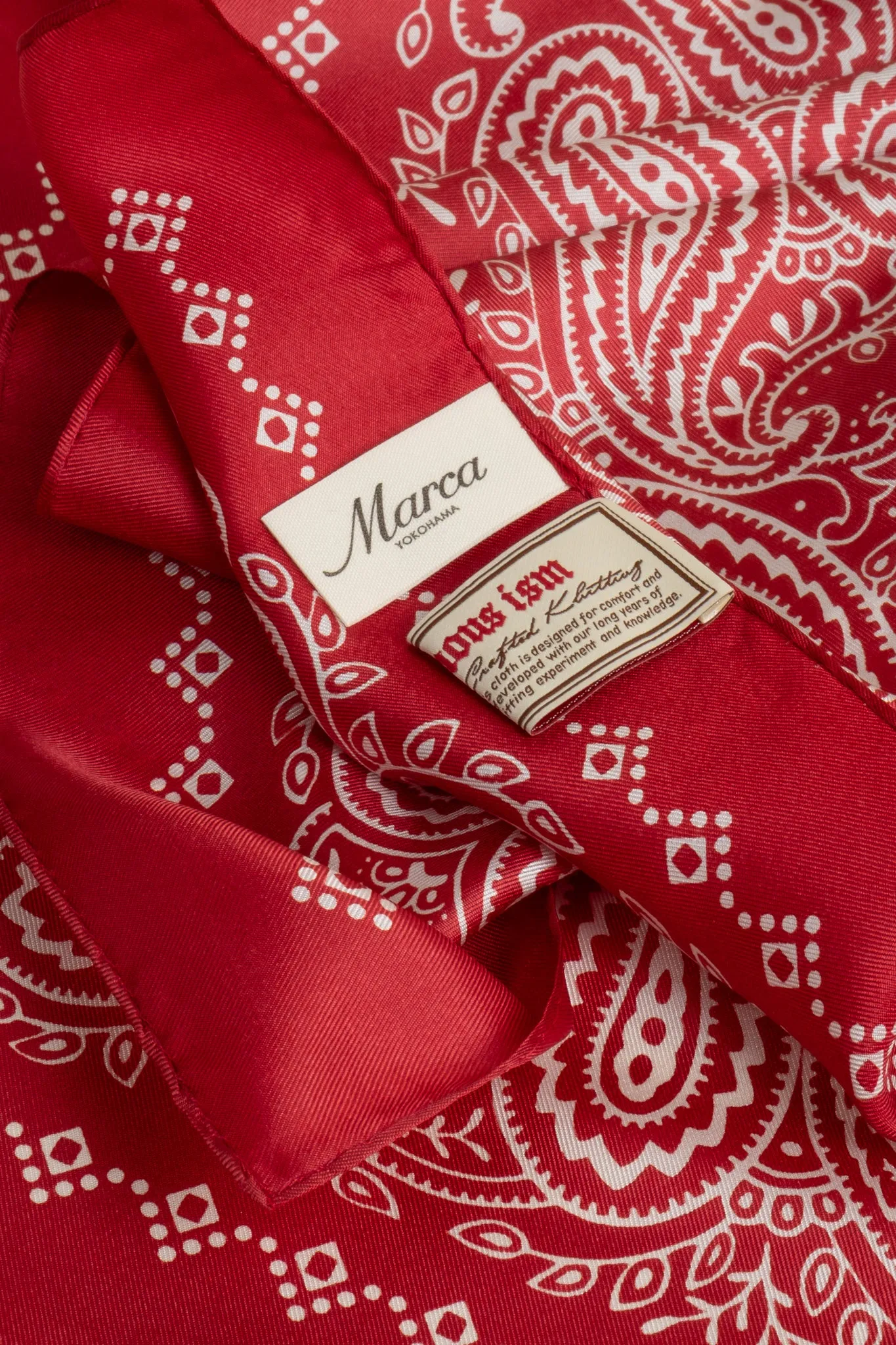 Paisley Silk Scarf - Red