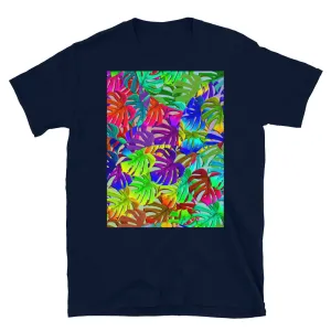 Patterned Short-Sleeve Unisex T-Shirt | Memphis Monstera Party Collection