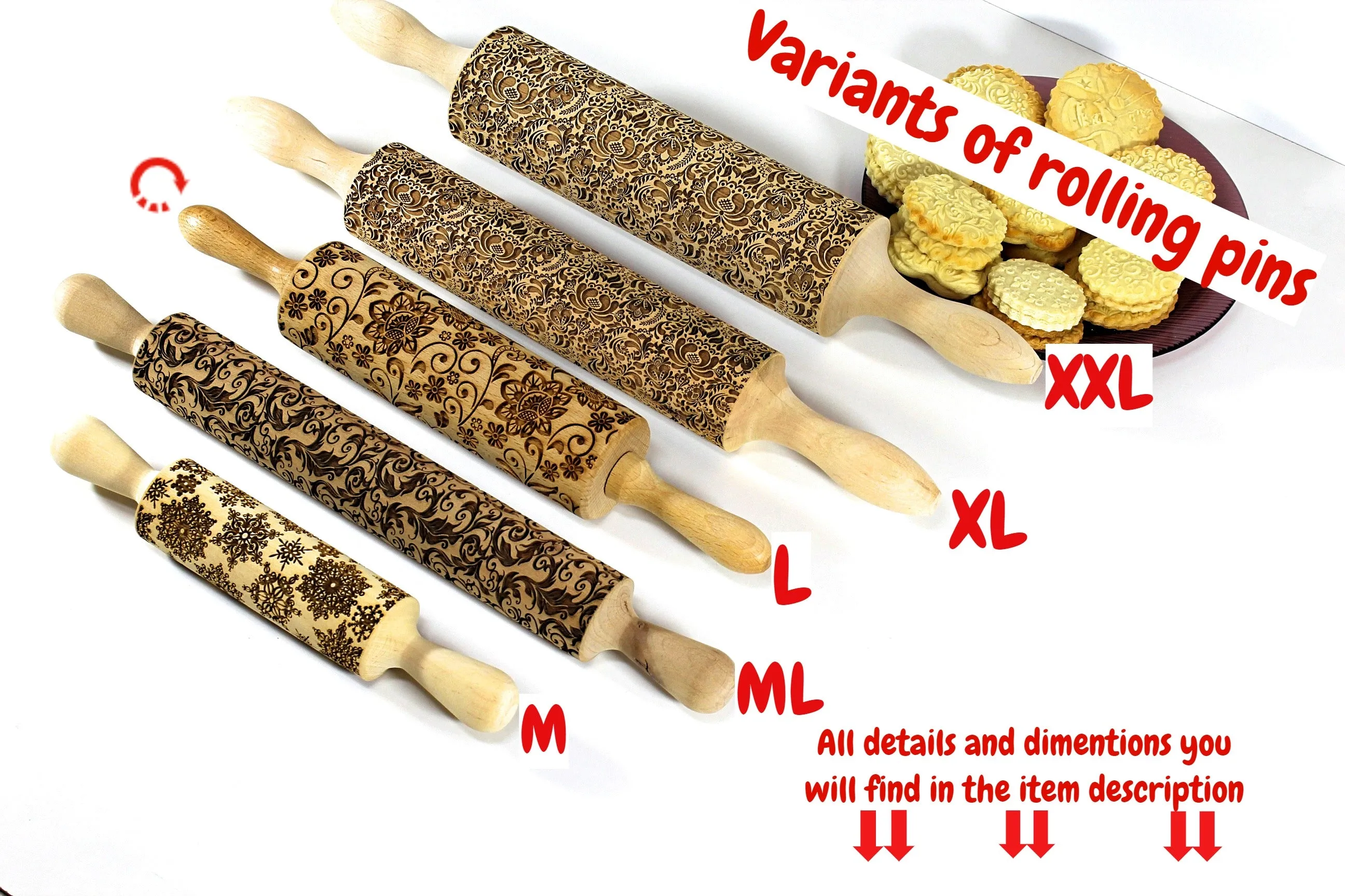 PAWS Embossed Engraved Rolling Pin Cat and Dog Paws Christmas Gift,Textured Cookies, Ceramic Roller Pottery, Clay Stamp, Baking Gift, Shortbread Sugar Cookie