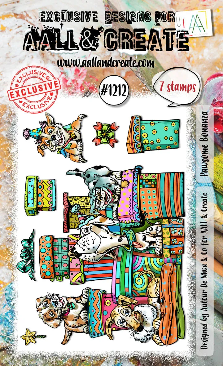 Pawsome Bonanza 4x6 Clear Stamp Set Aall & Create #1212