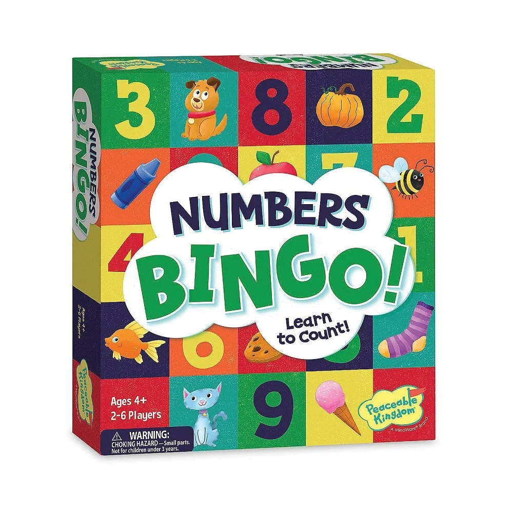Peaceable Kingdom Numbers Bingo