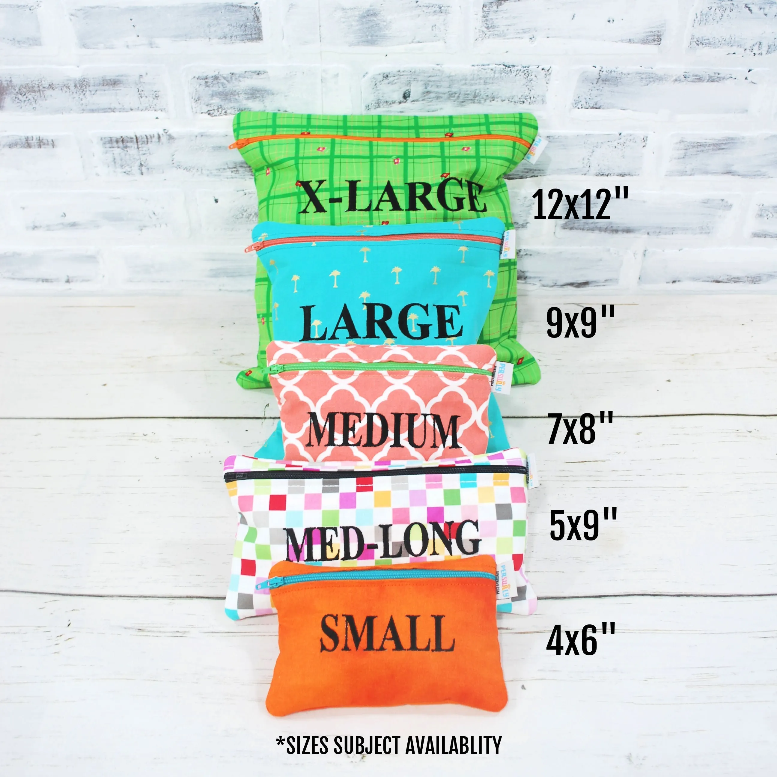 Pears on Gray Personalized Reusable Food Bag