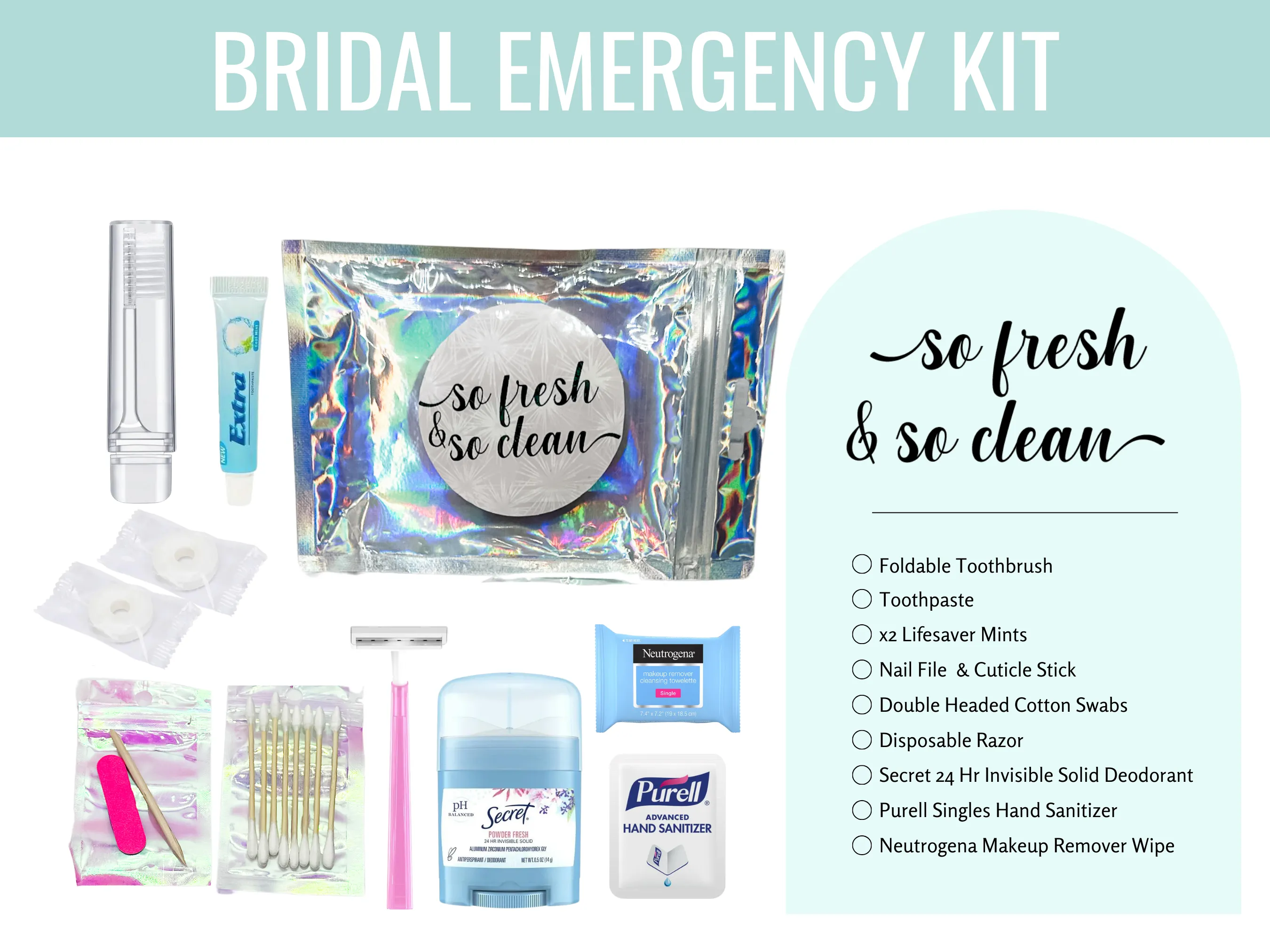 Personalized Bridal Emergency Kit, Wedding Day Emergency Kit, , Bridesmaid Emergency Kit, Bride Survival Kit, Gift from Bride