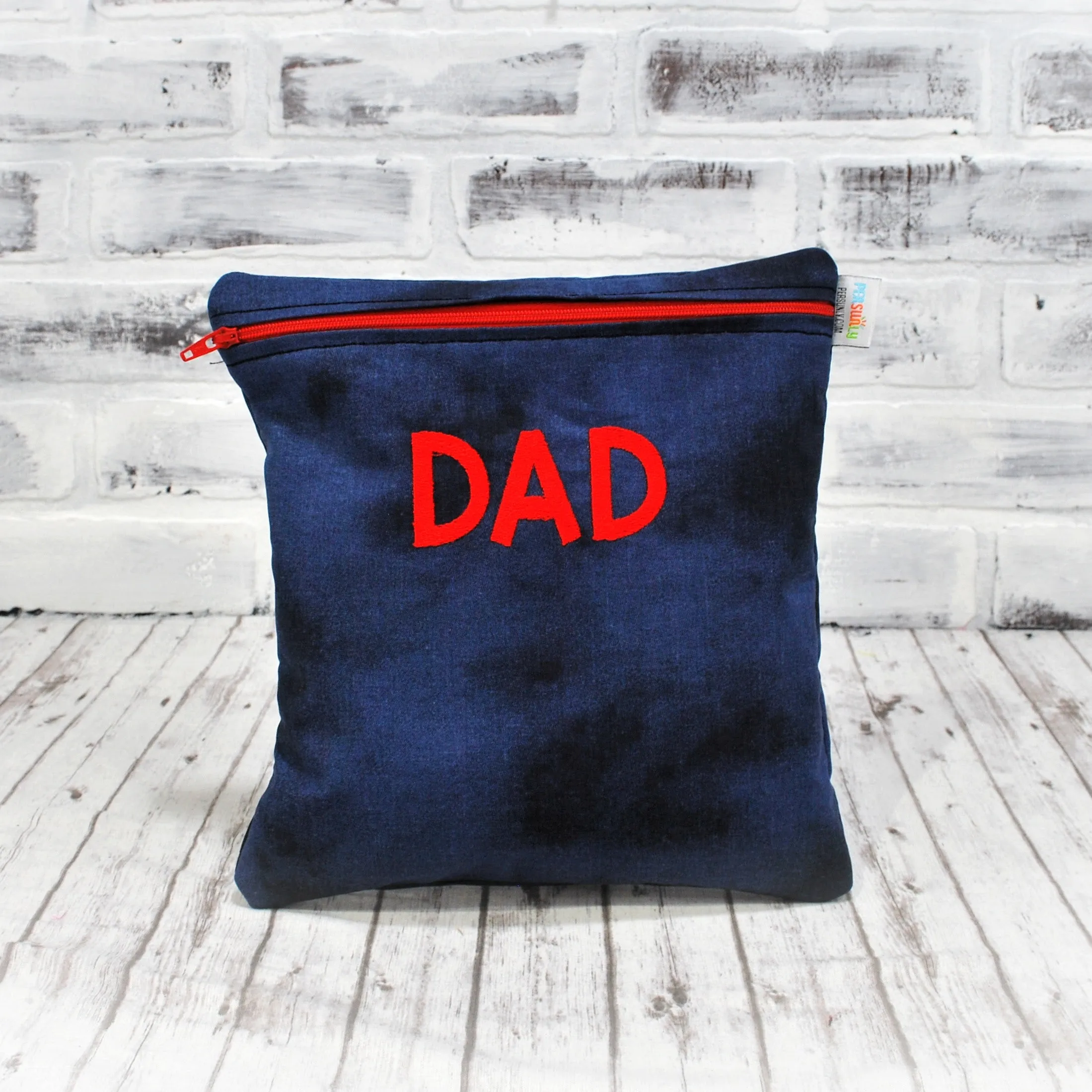 Personalized Denim Blue Reusable Food Bag