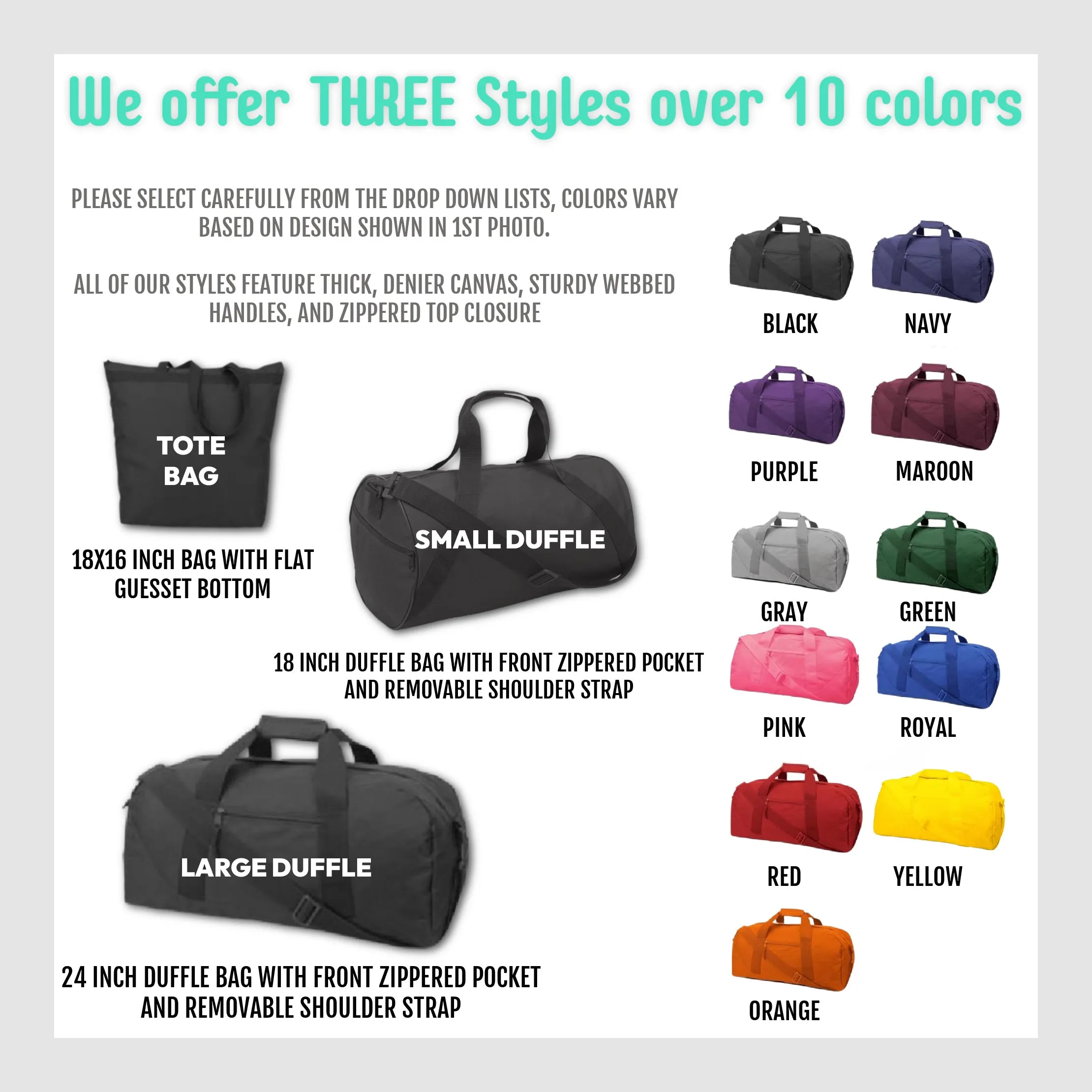 Personalized Floral Elephant Duffle or Tote Bag