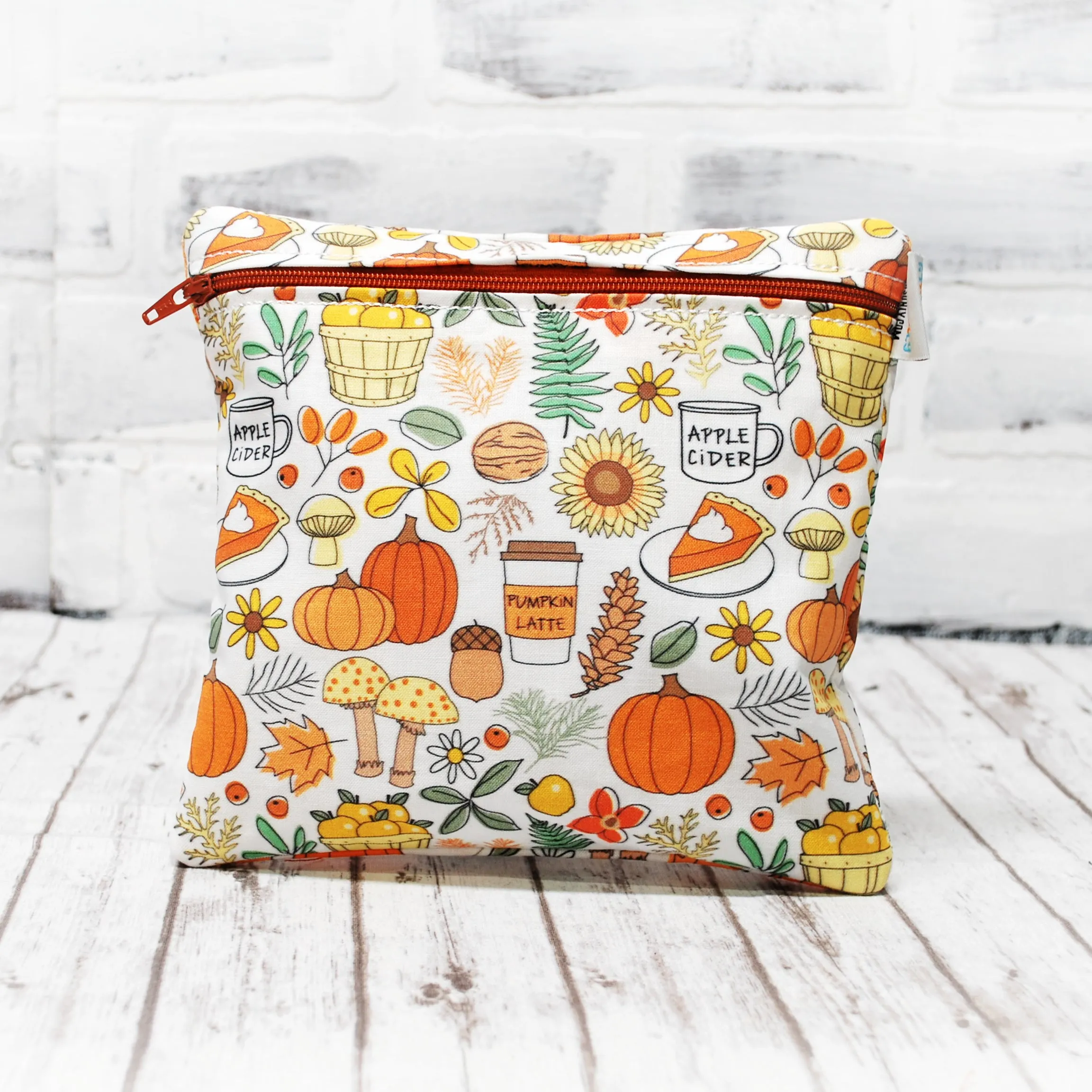 Personalized Pumpkin Doodles Reusable Food Bag