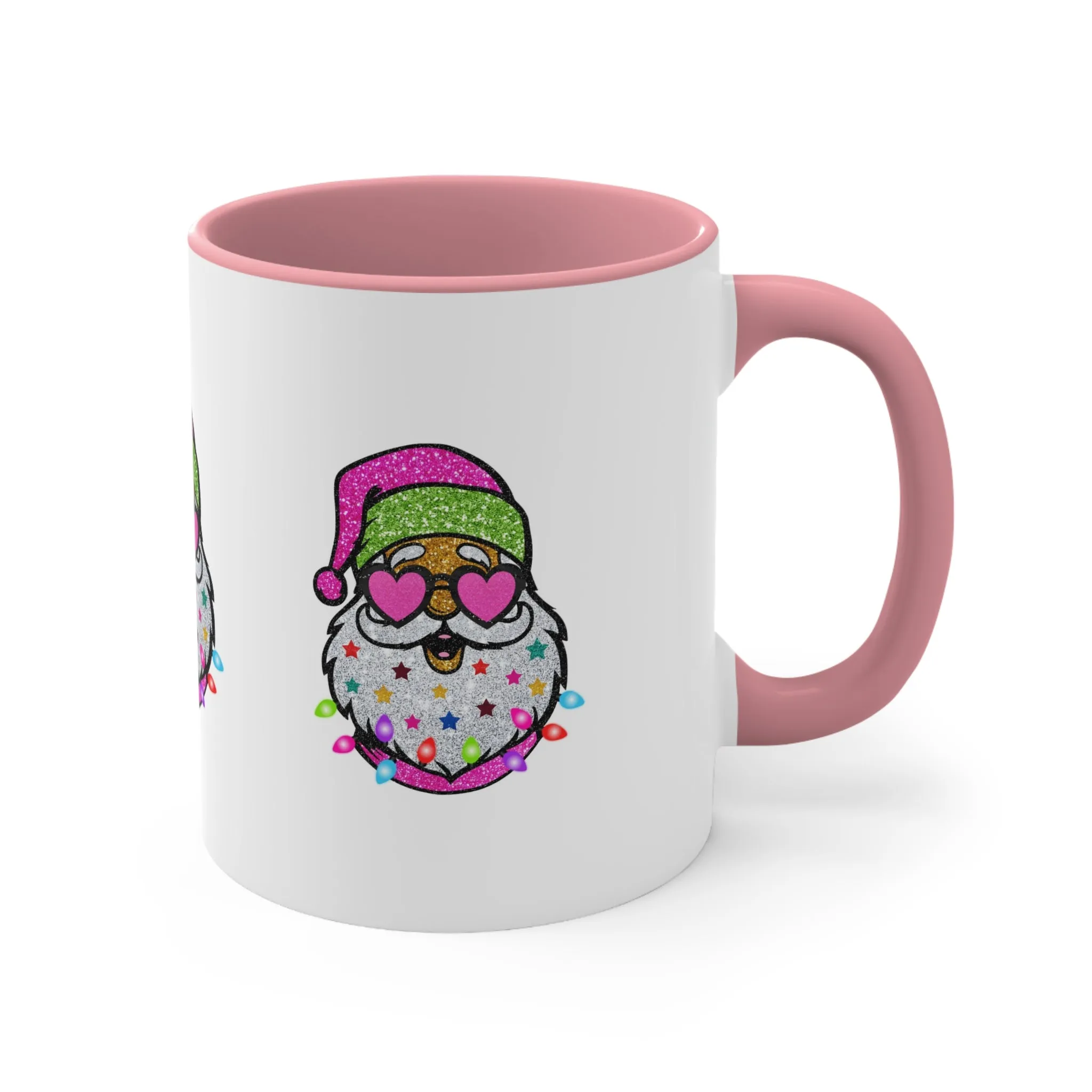 Pink Santa Accent Coffee Mug, 11oz