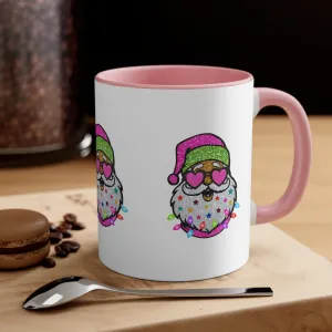 Pink Santa Accent Coffee Mug, 11oz