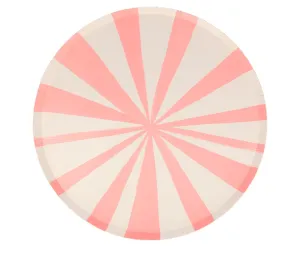 Pink Stripe Dinner Plates