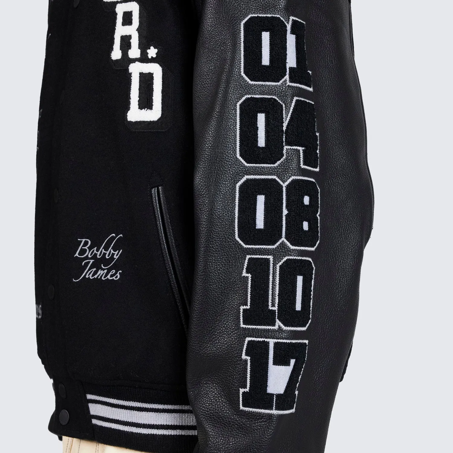 Pleasures Men Nerd Varsity Jacket Black