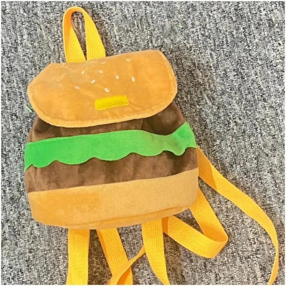 Plush Hamburger Kids Backpack