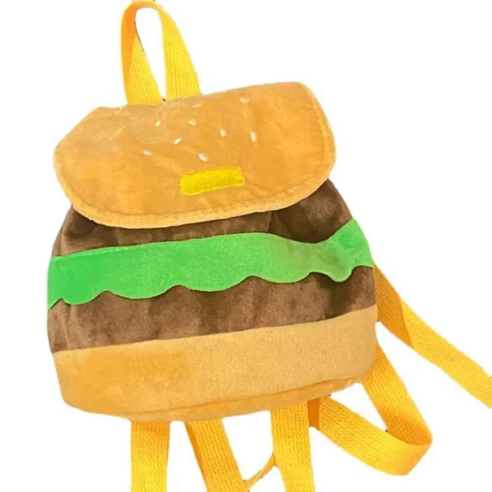 Plush Hamburger Kids Backpack