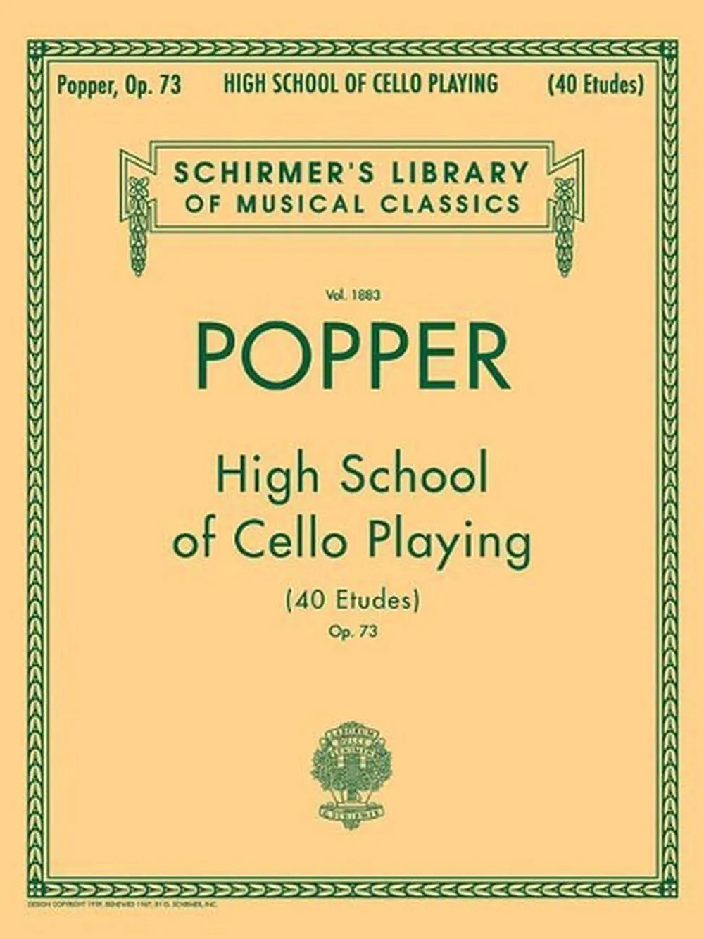 Popper: 40 Studies - High School of Cello Playing Op. 73