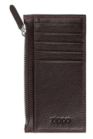 Porte-cartes avec pochette zippée