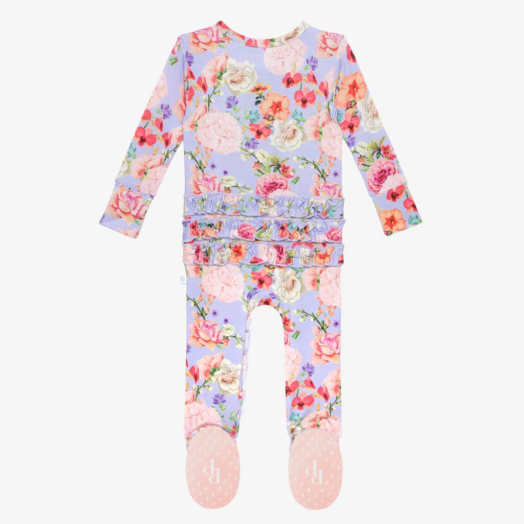 Posh Peanut Bellamy Ruffled Zippered Footie