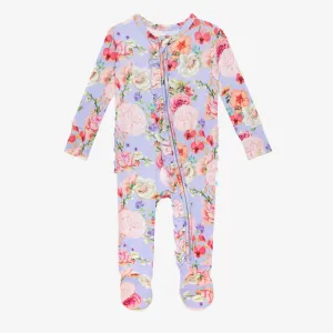 Posh Peanut Bellamy Ruffled Zippered Footie