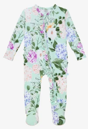 Posh Peanut Erin  Ruffled Zippered Footie