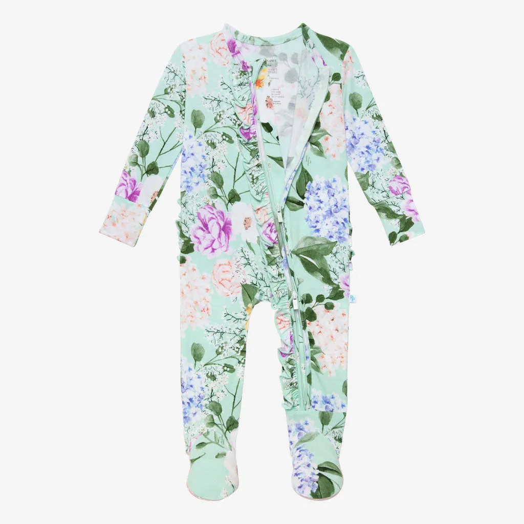 Posh Peanut Erin  Ruffled Zippered Footie