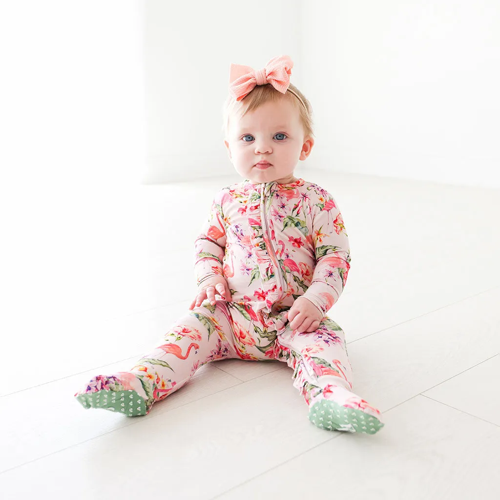 Posh Peanut Leilani Ruffled Zippered Footie