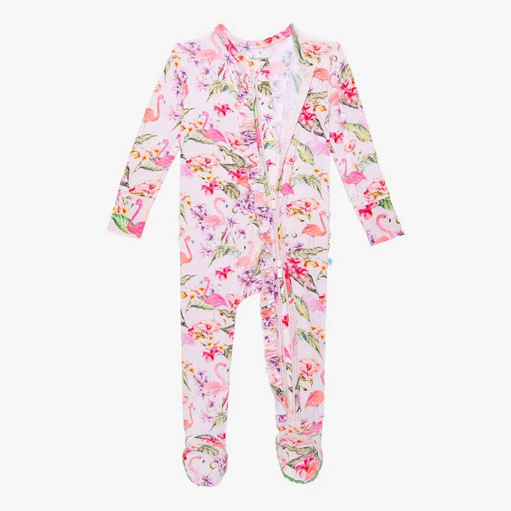 Posh Peanut Leilani Ruffled Zippered Footie
