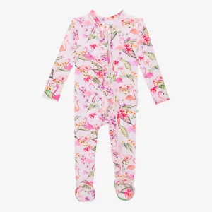 Posh Peanut Leilani Ruffled Zippered Footie