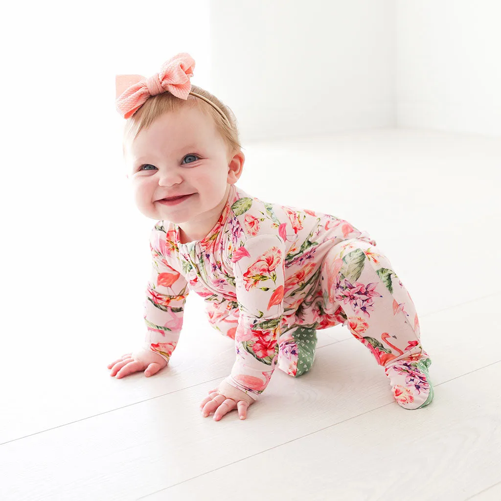 Posh Peanut Leilani Ruffled Zippered Footie