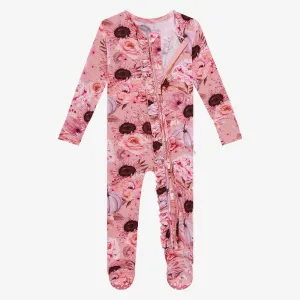 Posh Peanut Liliana Ruffled Zippered Footie
