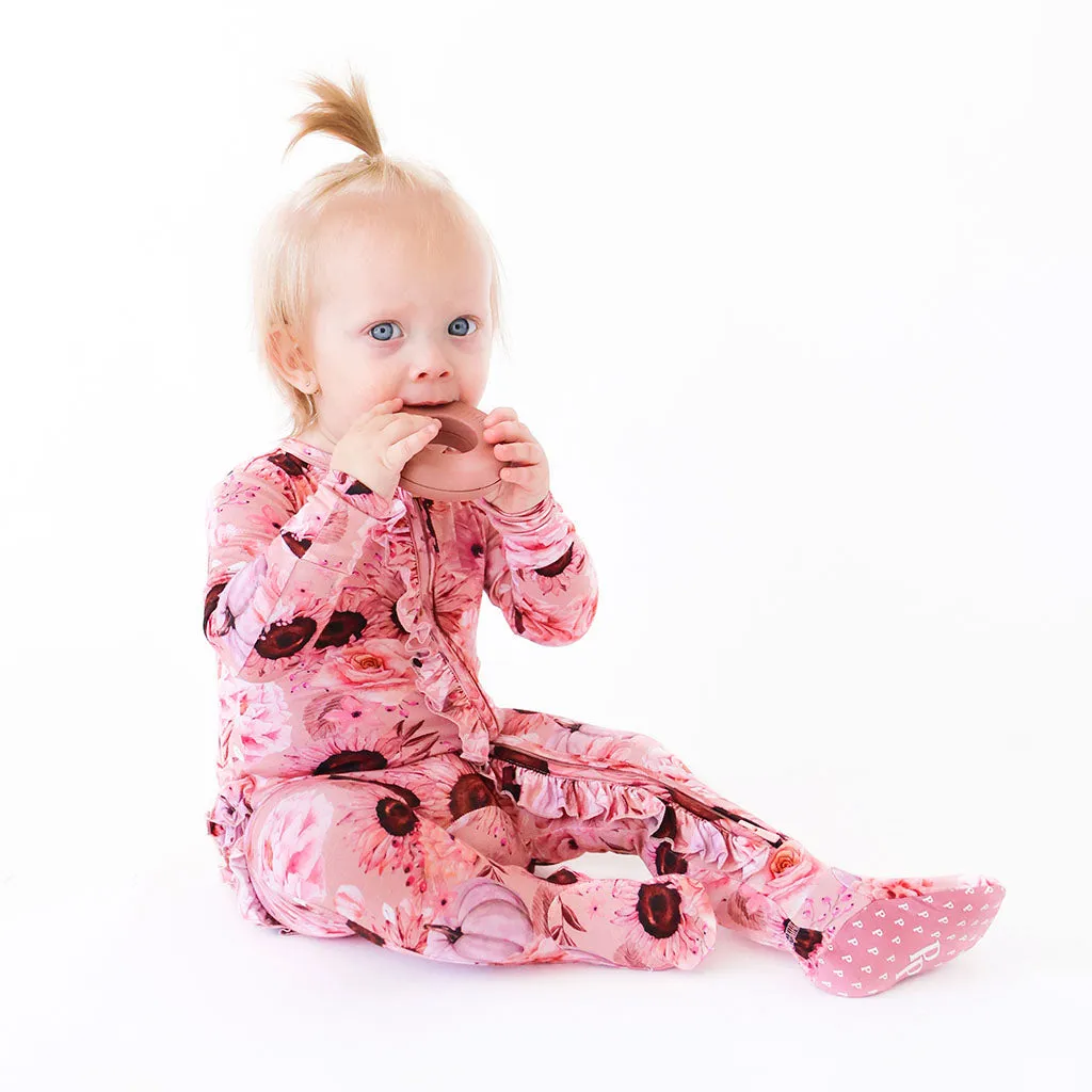 Posh Peanut Liliana Ruffled Zippered Footie