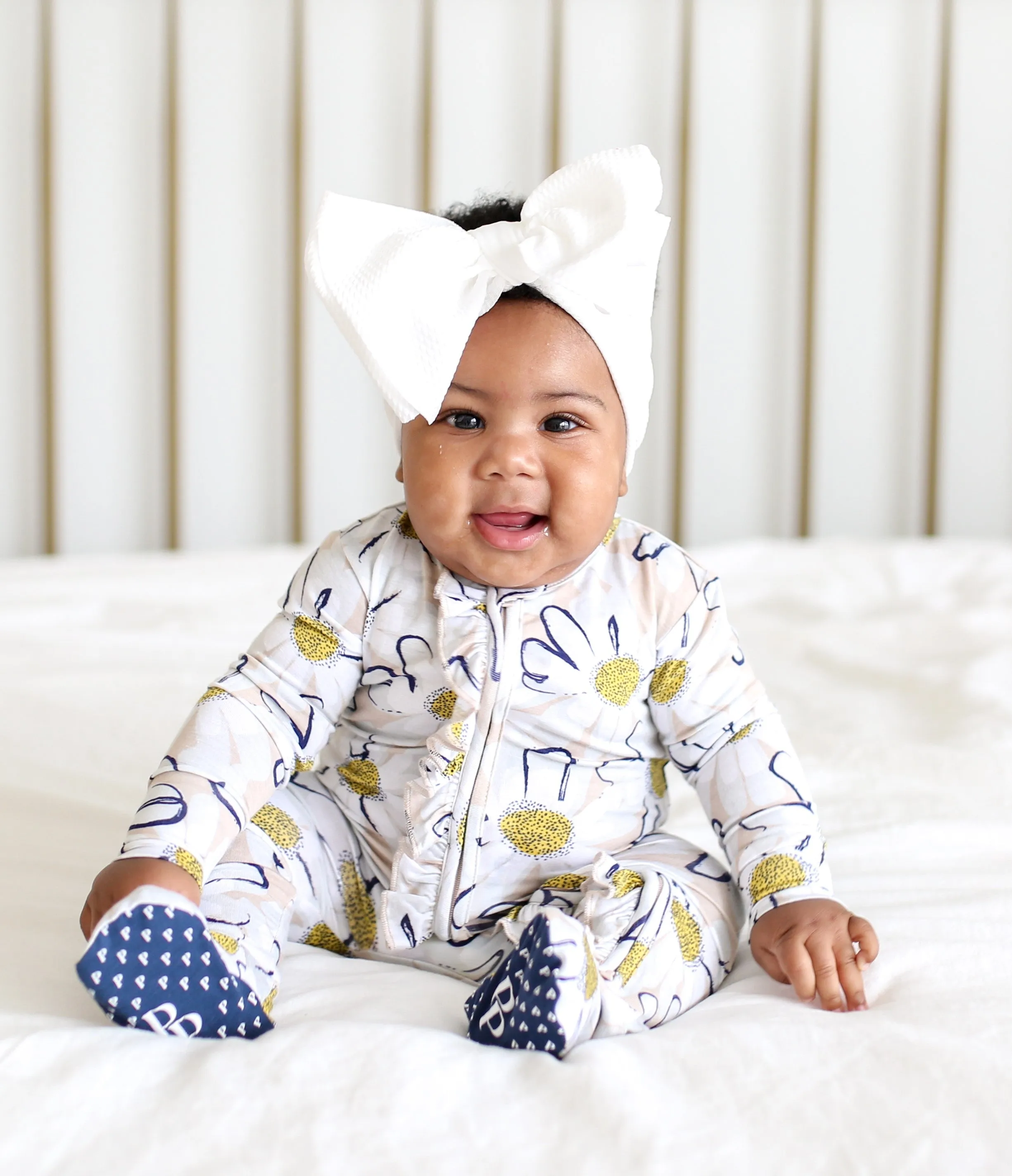 Posh Peanut Maxine Ruffled Zippered Footie