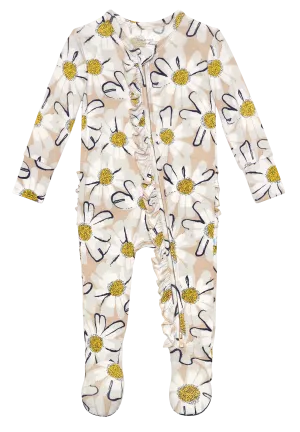 Posh Peanut Maxine Ruffled Zippered Footie