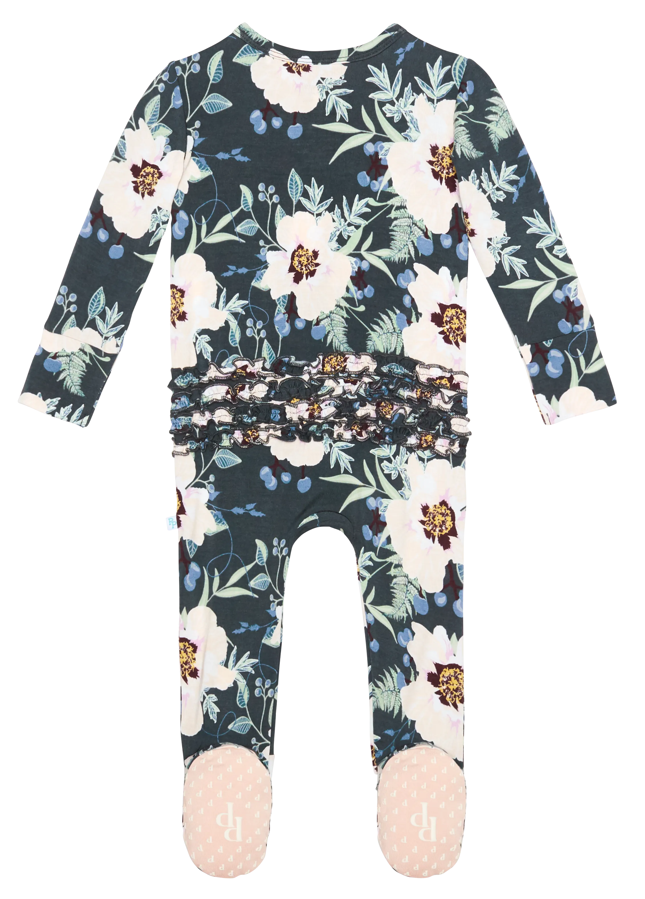Posh Peanut Payton Ruffled Zippered Footie
