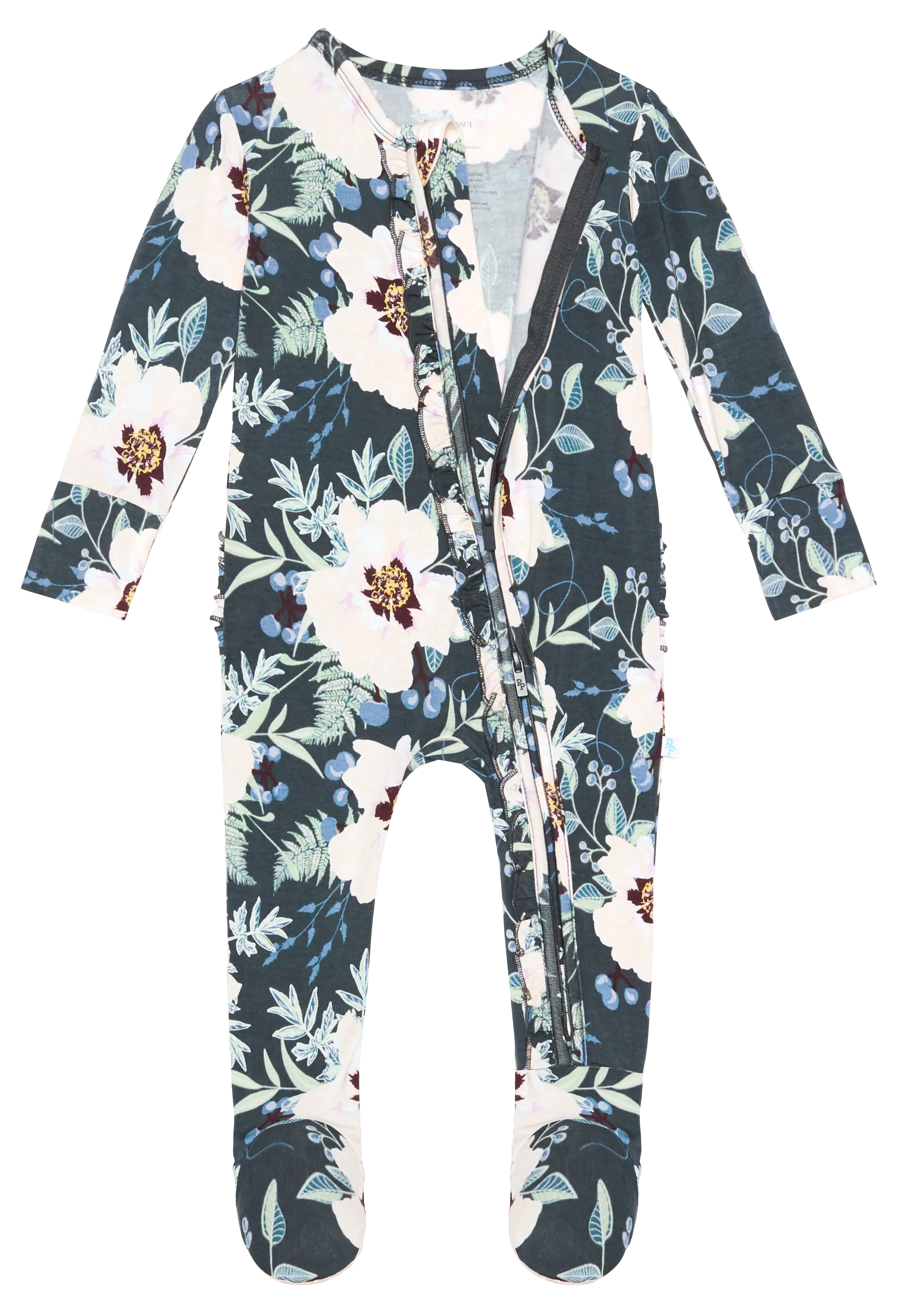 Posh Peanut Payton Ruffled Zippered Footie