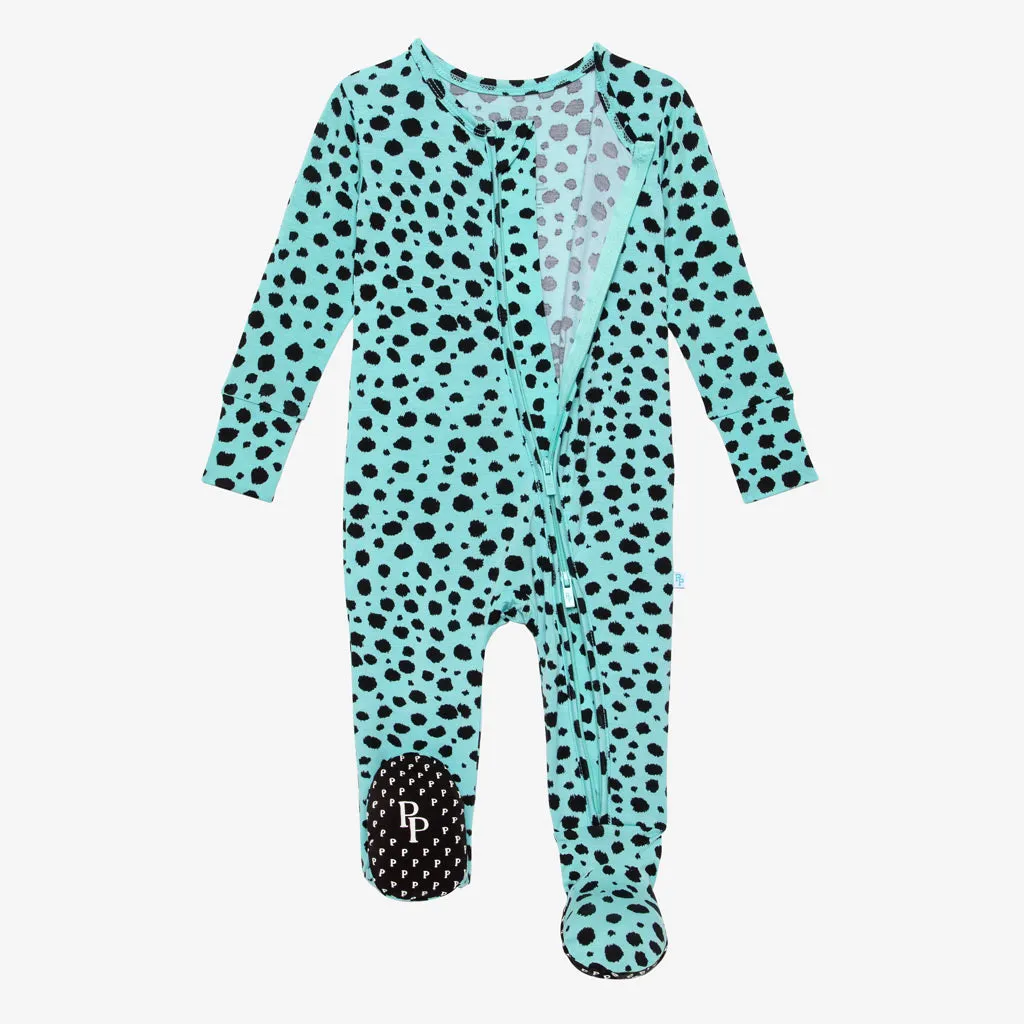 Posh Peanut Pebbles Zippered Footie