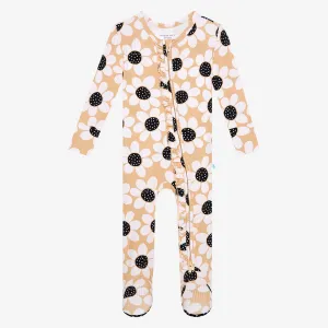Posh Peanut Reagan Ruffled Zippered Footie