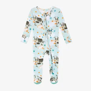 Posh Peanut Tex Zippered Footie