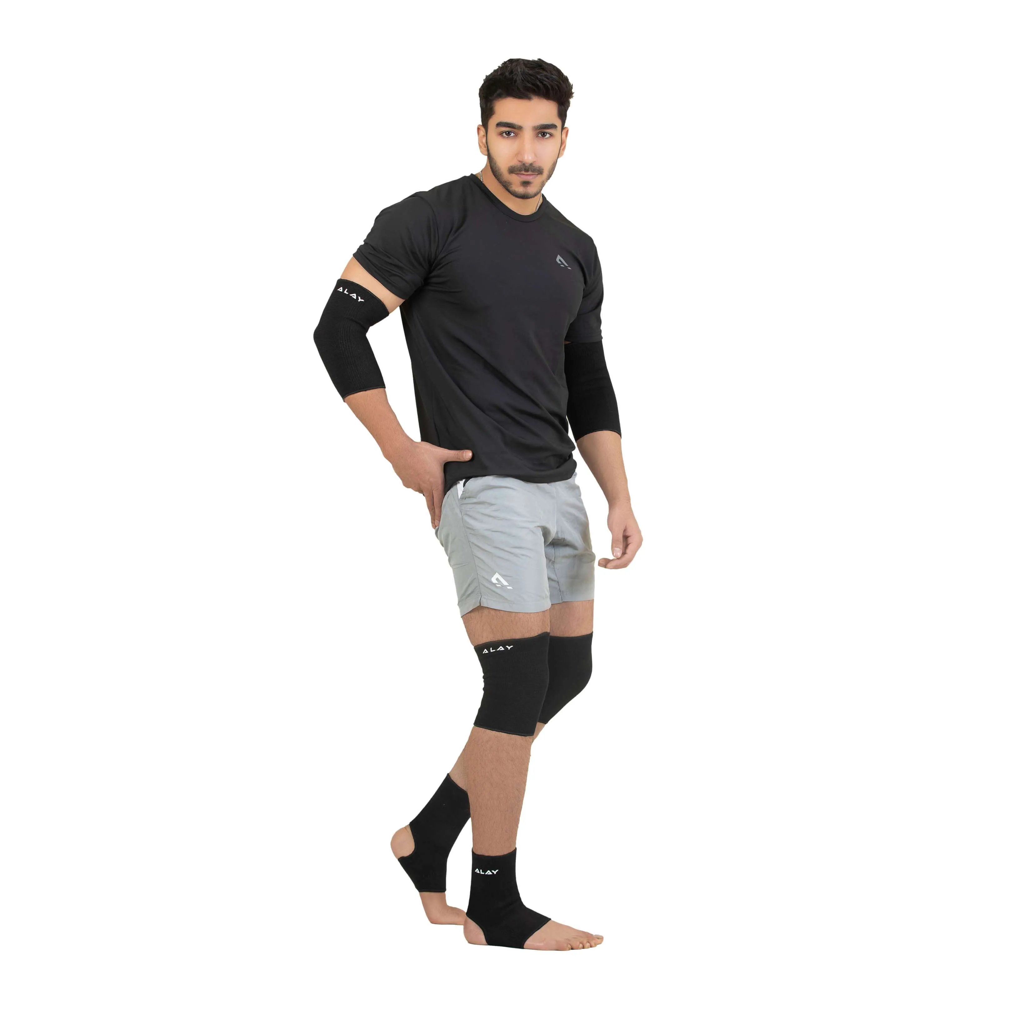 Power Elbow Binding with Padding - Black
