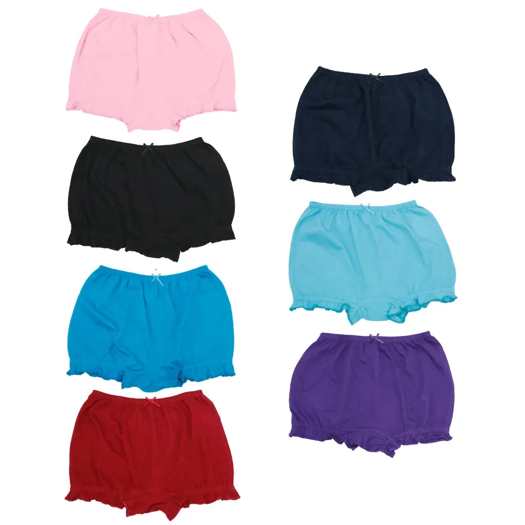 Power Of Choice Girl's Bloomers | Free DIY Iron On Stickers | Ultra Soft Waistband | Protects Privacy | 7 Pack