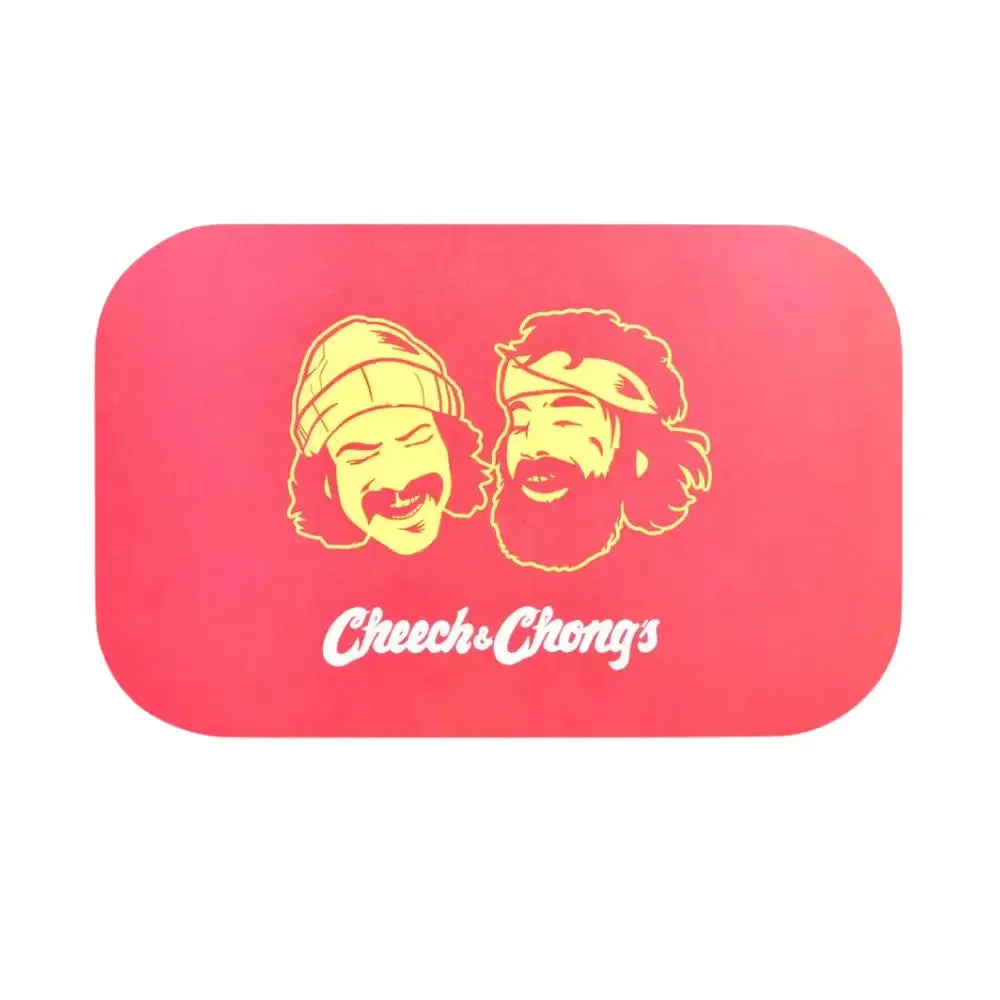 Pulsar X Cheech & Chong - Red Faces Metal Rolling Tray with Lid - Medium