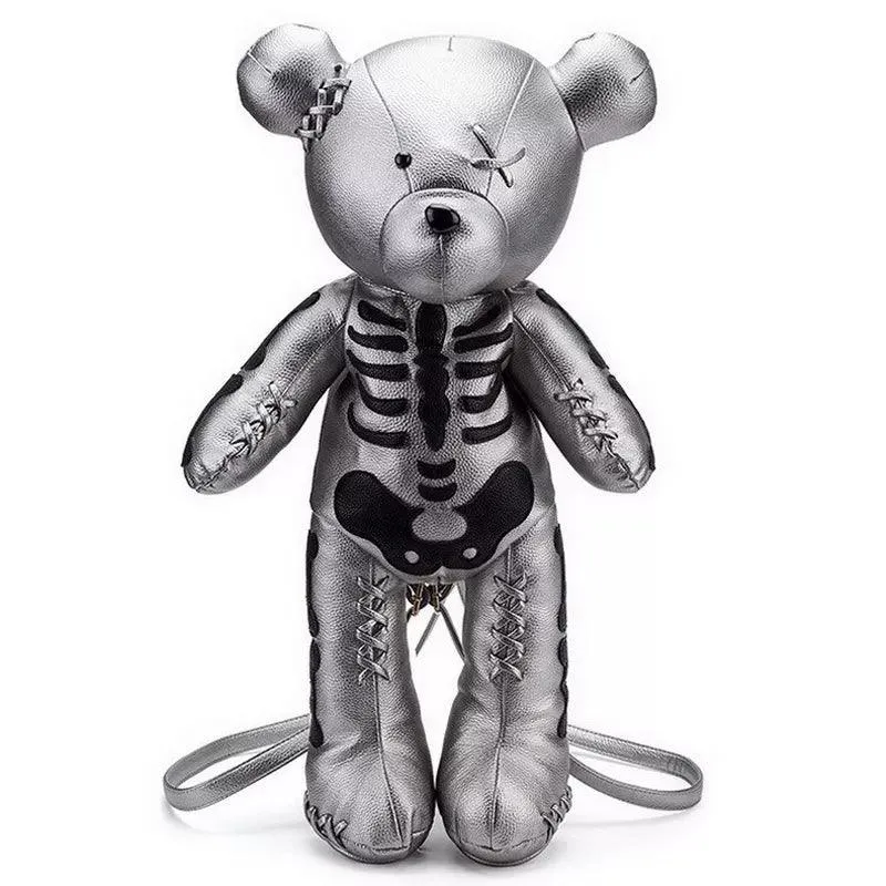 Punk Skeleton Bear Backpack