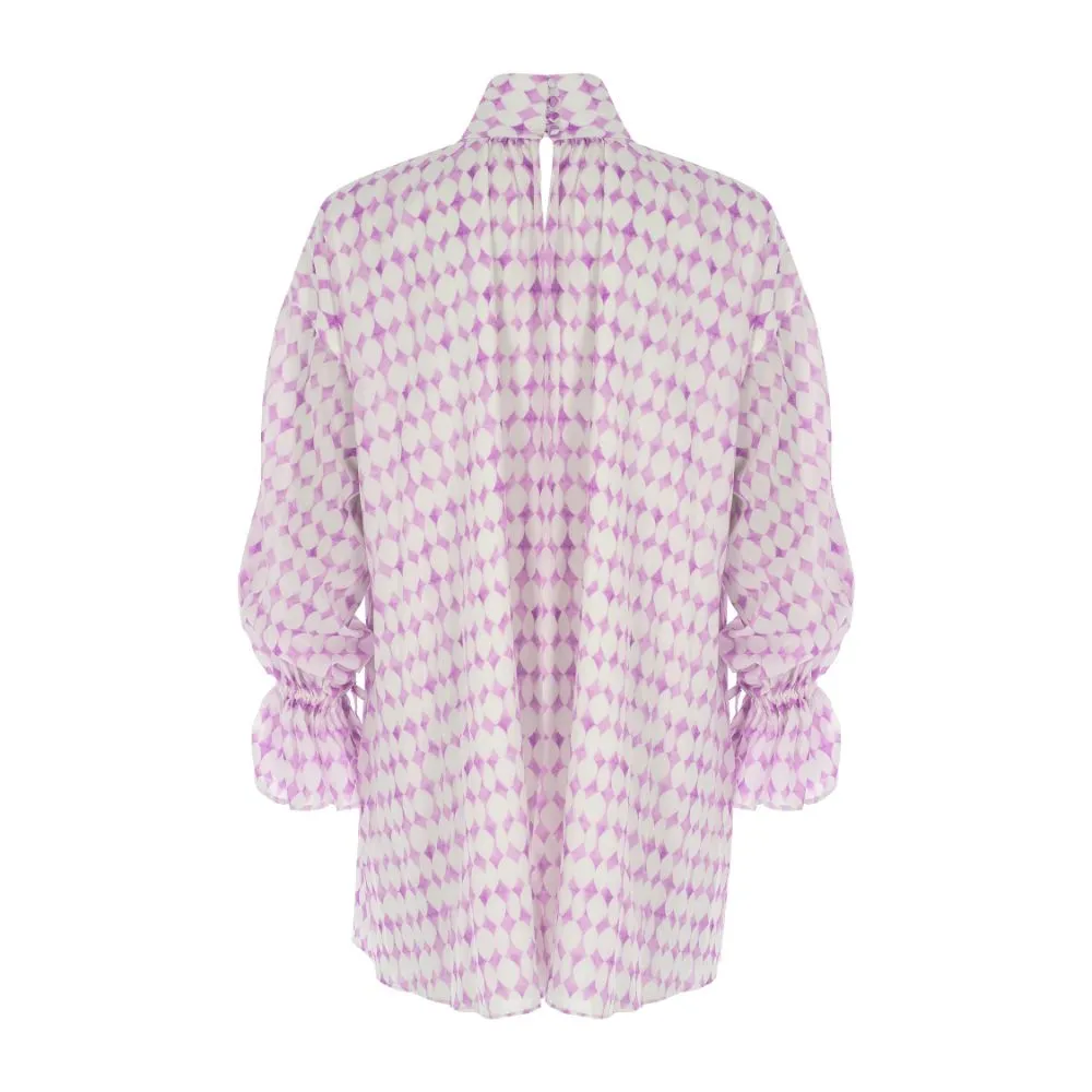 Purple Patterned Mini Dress