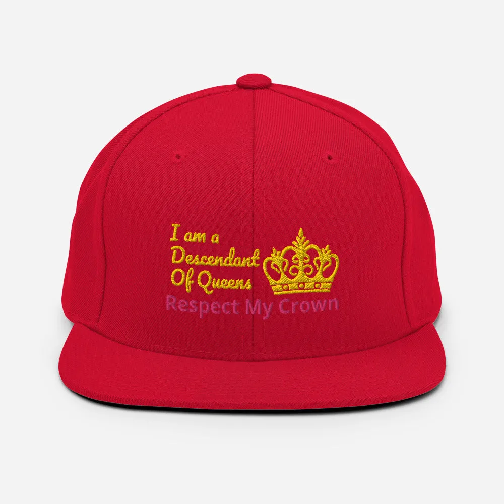 Queen Snapback Hat