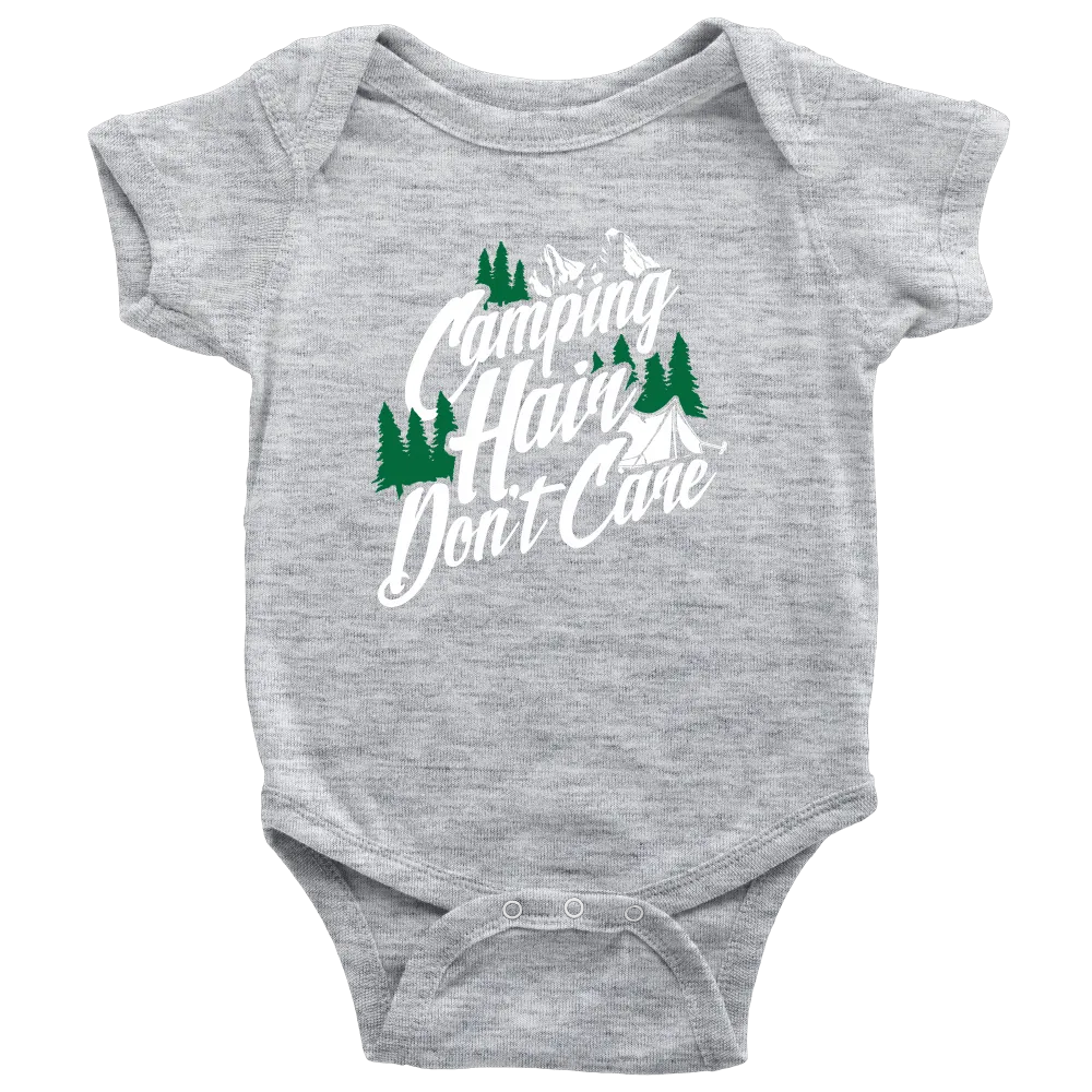 "Camping Hair Don't Care" Onesie